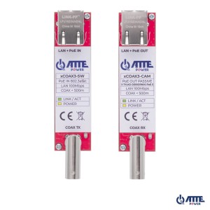 xCOAX3-SET Zestaw aktywnych konwerterów do transmisji Ethernet oraz PoE po koncentryku (Produkt zastąpiony przez: xCOAX4-SET) 