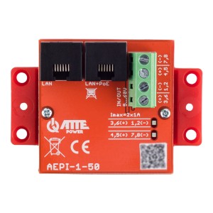 AEPI-1-50 Passive 1-channel PoE adapter 10/100/1000Mbps